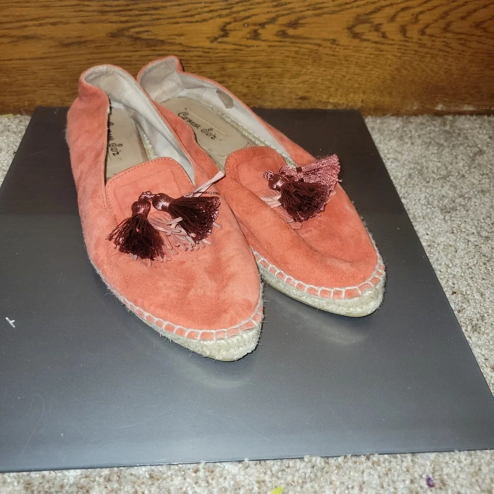 Carmen Saiz Espadrille‎ Flats Womens EU 40 US 9.5-10 Coral Suede Tassel...